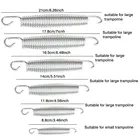 10 шт. пружина батута Сверхмощный комплект из оцинкованной стали для замены для превосходного усиления прыжков аксессуары для батута