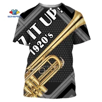 sonspee 3d print trumpet brass mens t shirt classic music instruments t shirt summer casual shirt unisex hip hop tee streetwear