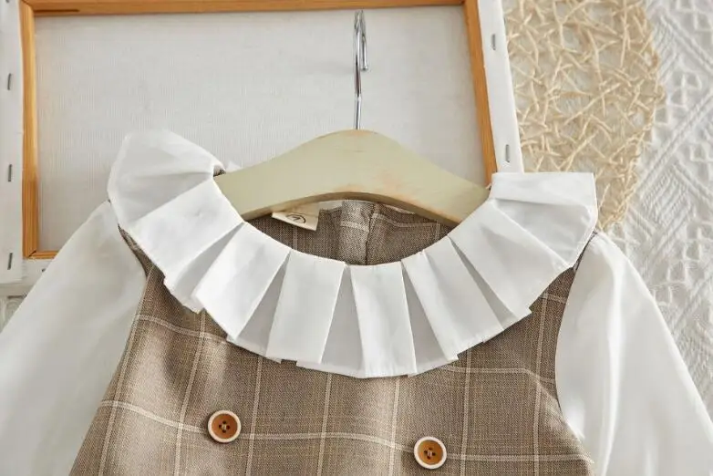 2019 Fall Children Girls Elegant Plaids Mesh Dresses Princess Fashion Clothing 5 pcs/lot Wholesale | Детская одежда и обувь