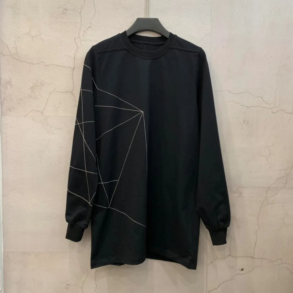 19ss Оуэн сейк мужские хлопковые толстовки с капюшоном Готический оверсайз мужская одежда осень однотонные черные толстовки джемпер