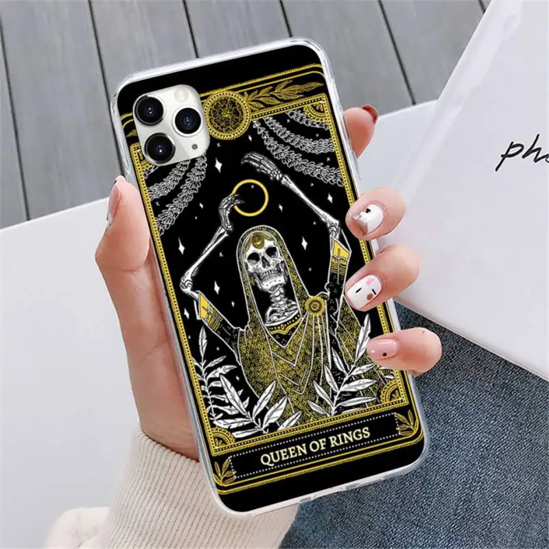 

Death Tarot Phone Case For iphone 12 5 5s 5c se 6 6s 7 8 plus x xs xr 11 pro max mini