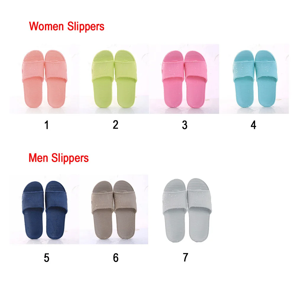 

Men Women Shower Flip Flop Soft Non Slip Solid Home Comfortable Lightweight Bathroom Summer Platform Slipper