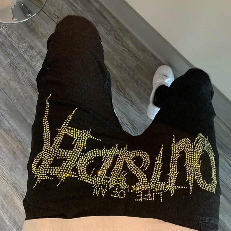 2021 New Men Black Jeans Retro Jogger Cozy High Quality Skinny Hot Drill Stretch Pencil Small Feet Trousers Washed Denim Pants