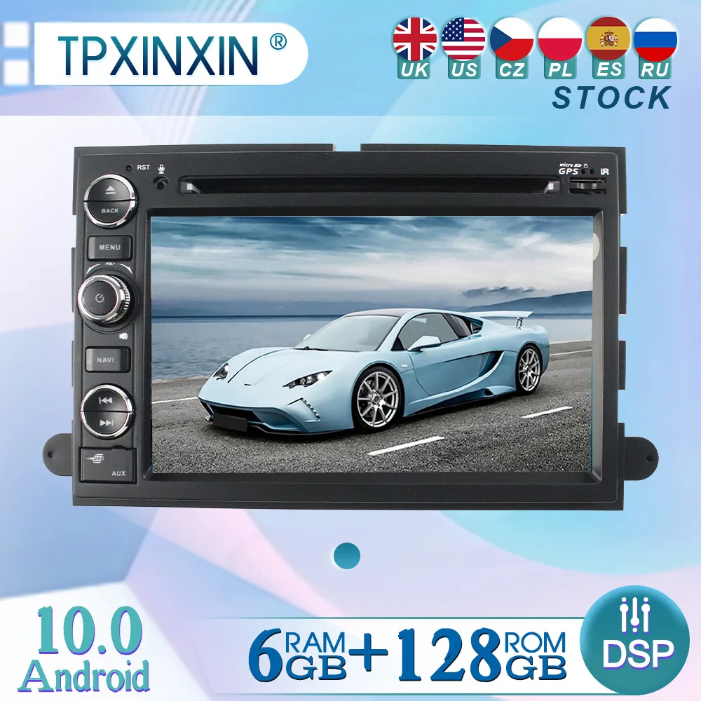 

6+128GB For Ford F150 2006-2009 Android 10 Radio Player Car GPS Navigation Head Unit Car Radio with Screen WIFI DSP CARPLAY
