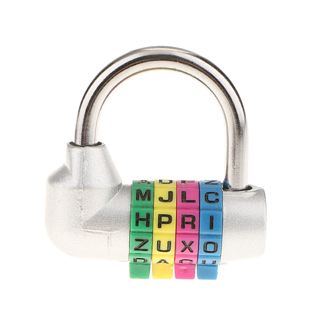 

4-Dial Combination Lock Resettable Padlock For Case Toolbox Suitcase