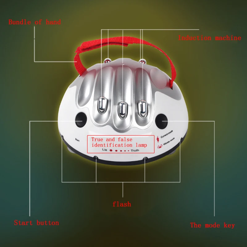 Polygraph Adult Micro Electric Shock Lie Detector Party Game Gifts Entertainment Liar Truth Luminous Props Supplies |