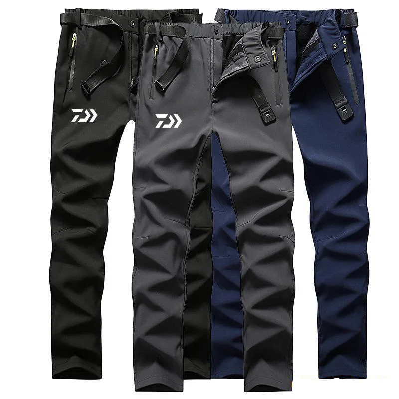 DAIWA рыболовные штаны Новые мужские спортивные зимние толстые теплые флисовые для