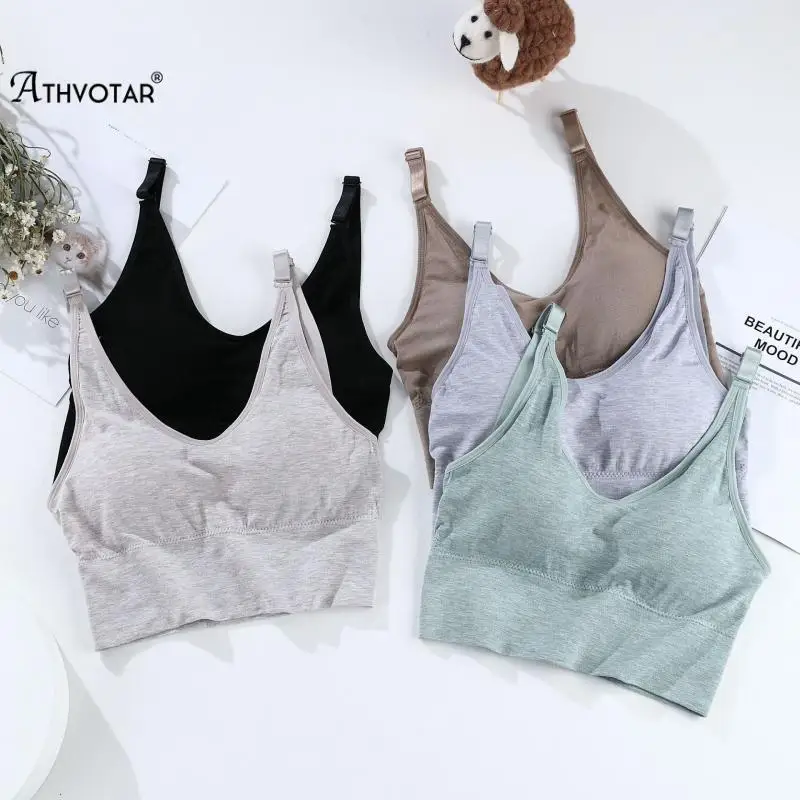 

ATHVOTAR Seamless Sports Bra U-Shape Backless Beautiful Back Tube Top Adjustable Soft Comfortable Women Lingerie Underwear