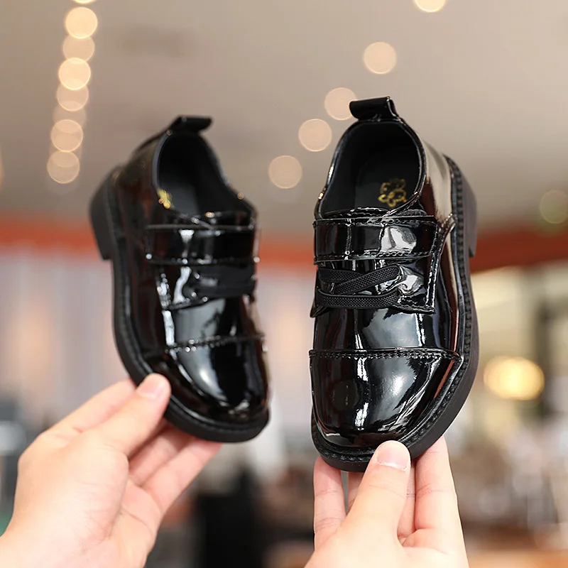 

Boys Leather Shoes Casual Flats for Wedding Stage Performance Party Kids Shoes for Boys Girls Oxfords British Style School Shoes