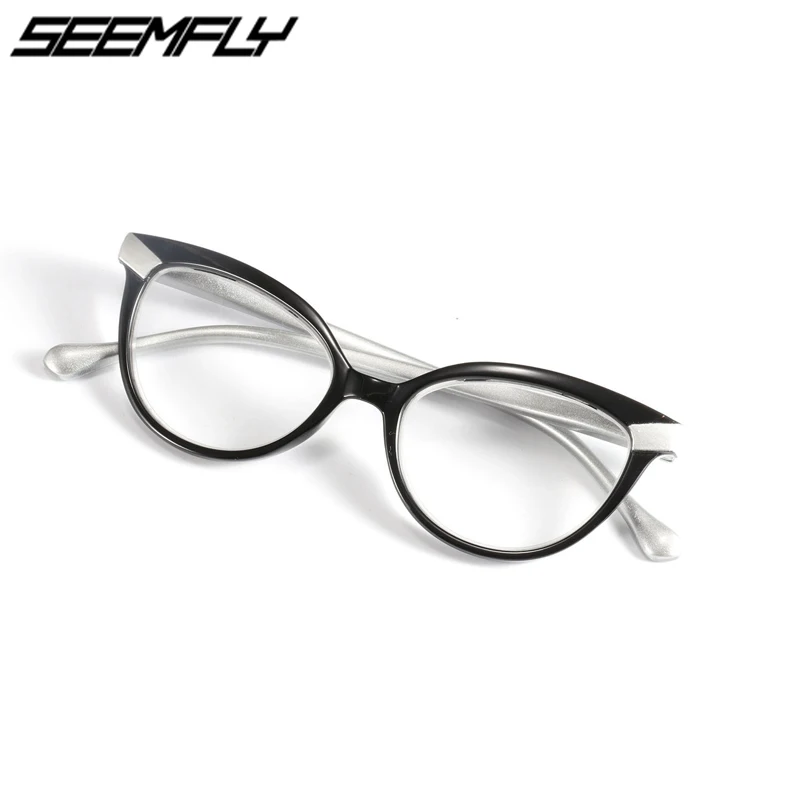 

Seemfly Cat Eye Reading Glasses Women Anti Blue Light Presbyopic Eyeglasses +1.0 1.5 2.0 2.5 3.0 3.5 Diopter Hyperopia Spectacle