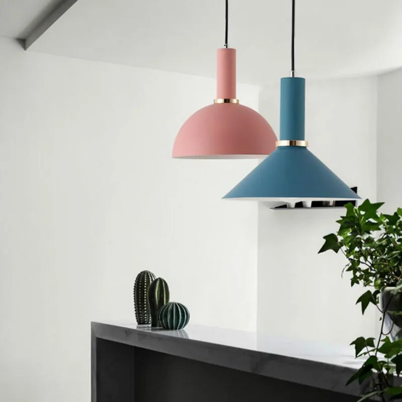 Простые подвесные светильники E27 в скандинавском стиле лофт современные