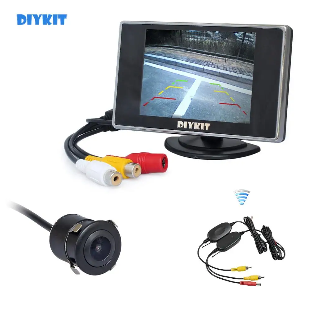 DIYKIT беспроводной 3 5 &quotTFT LCD Автомобильный Монитор Водонепроницаемая камера