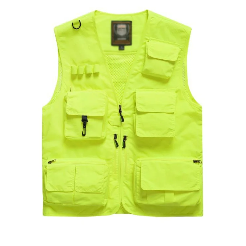 

Fishing Vests Quick Dry Breathable Multi Pockets Mesh Vest Sleeveless Jackets Unloading Photography Hiking Vest Fish Vest S-7XL