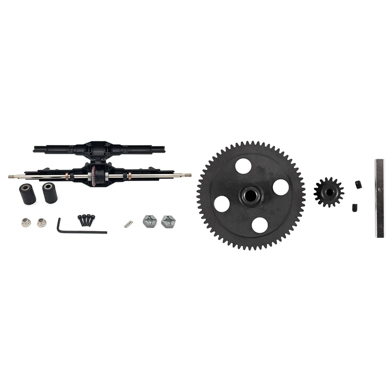 

for Wltoys 12428 12423 Rear Axle Rear Gearbox & Spur Diff Main Gear 62T Reduction Gear 0015 Short Course