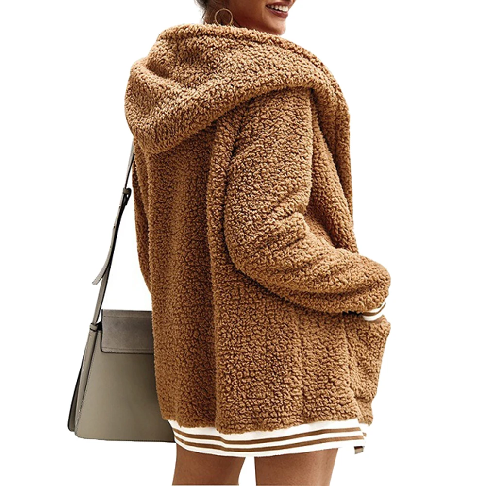 Женские куртки размера плюс женская зимняя парка шерстяные пальто с капюшоном