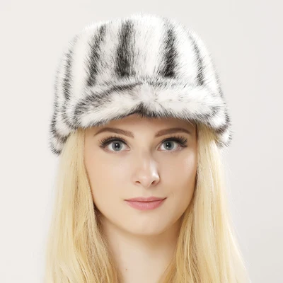 Рыцарь шапка меховая из натуральной норки вязаная для зимы женская шапочка мех