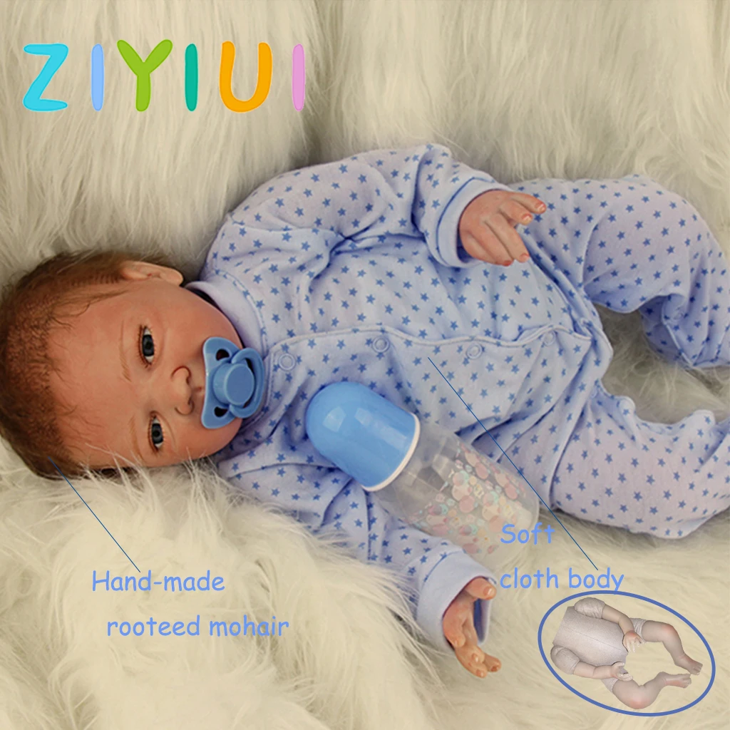 ZIYIUI реалистичные куклы 45 см 18 дюймов жуткая Реалистичная Силиконовая Винил для