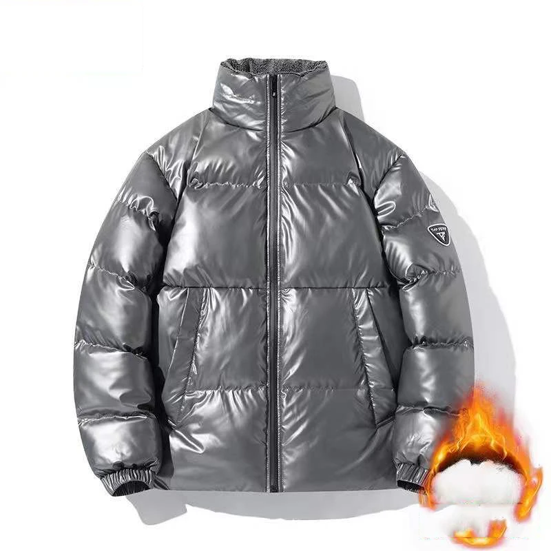Men's Down Jacket 2021 New Winter Cotton Clothing Thickened Warm Male Jackets Trend Bright Color Man Clothing