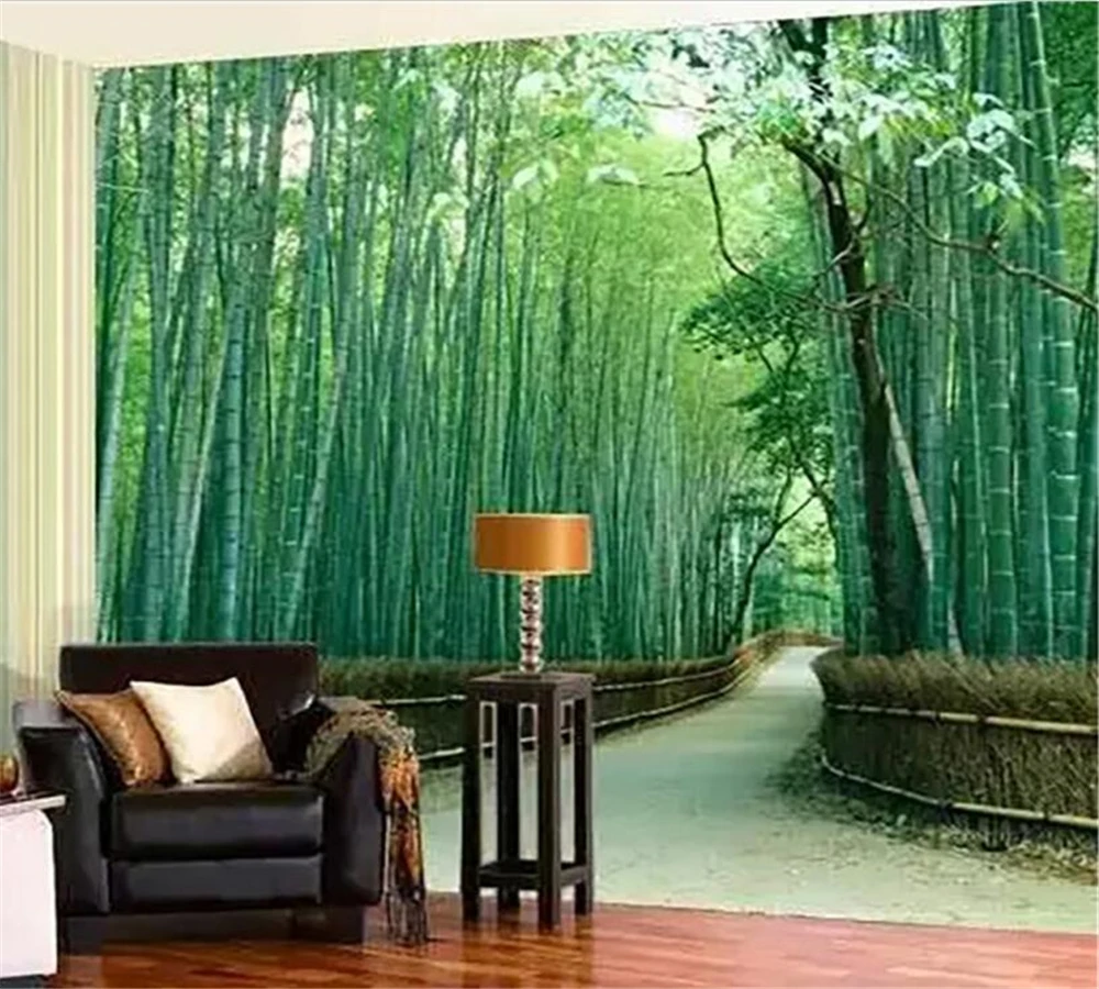 Индивидуальные обои beibehang Элитная атмосфера и свежий бамбуковый лес шокирующие 3D