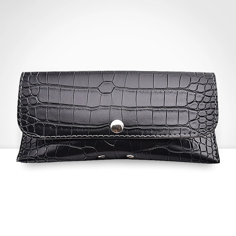 Роскошный кожаный футляр для солнцезащитных очков Жесткий Чехол со змеиным