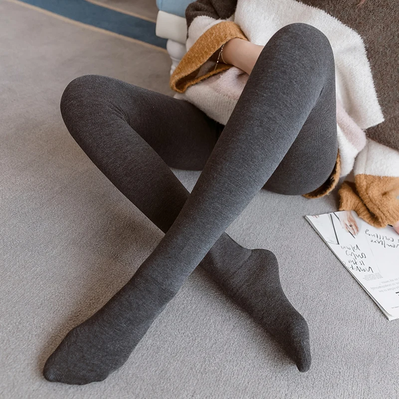 1715# Autumn Thick Warm Cotton Maternity Tights High Waist Belly Pantyhose Clothes for Pregnant Women Casual Pregnancy Bottoms