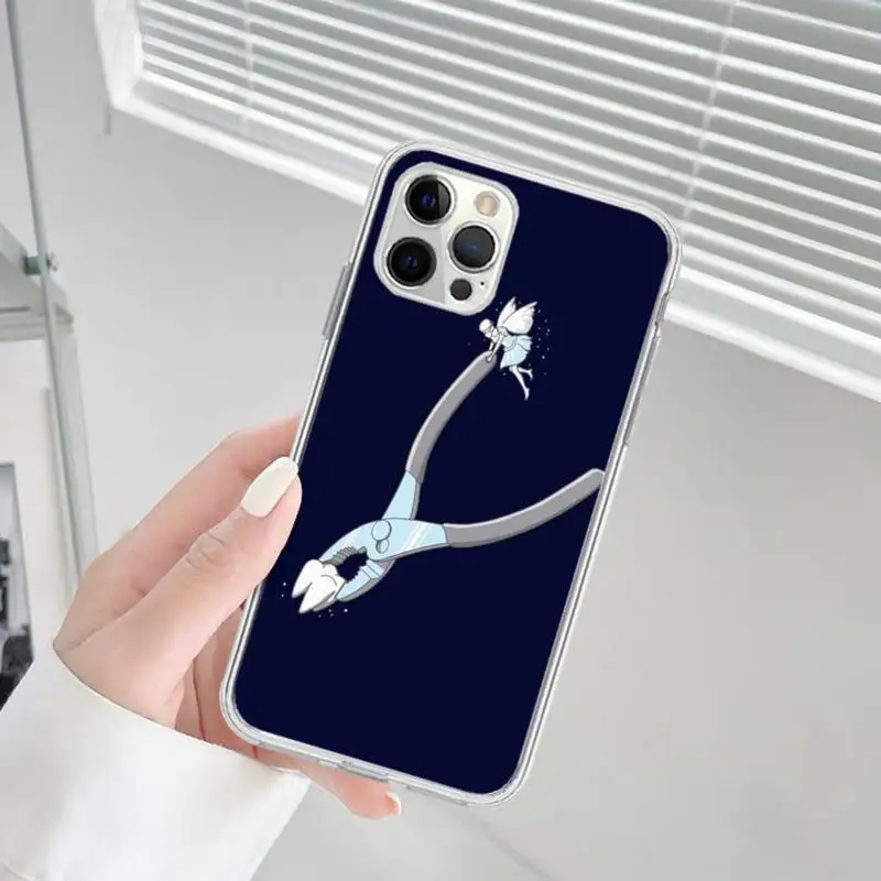 Чехол для телефона с рисунком зуба дантиста iPhone 13 12 mini 11 pro Xs max Xr X 8 7 6 6s Plus - купить