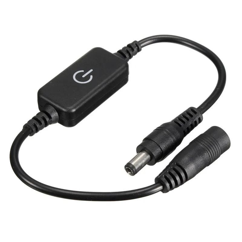 Черный DC12-24V 4A мини встроенный сенсорный светодиодный диммер контроллер адаптер для одноцветной светодиодной ленты лампы