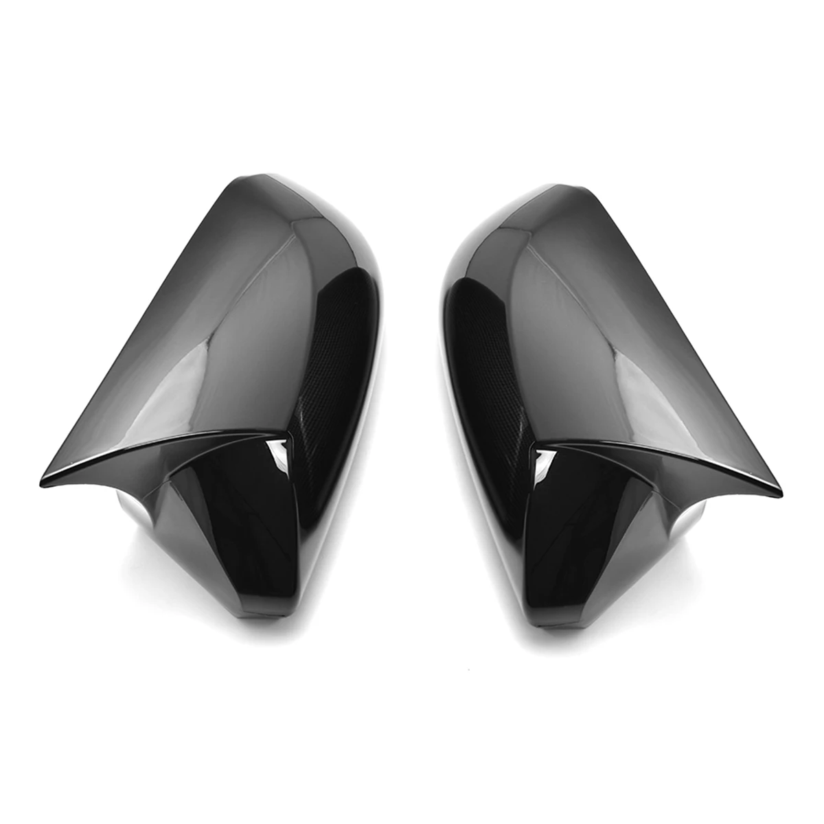 Glossy Black Пара рогов Стиль углеродного волокна стиль заднего вида боковые защитные колпачки для зеркала подходит для Toyota Camry+ Avalon C-HR - Цвет: Glossy Black