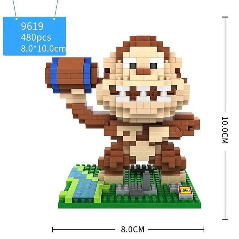 Классические пиксельные игровые военные фигурки микро алмазные блоки PacMan Кинг