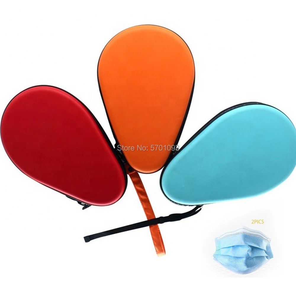 

table tennis pingpong Custom Waterproof Table Tennis Hard Shell Rectangle EVA Table Tennis Racket Cover Bag for 2 PCS R