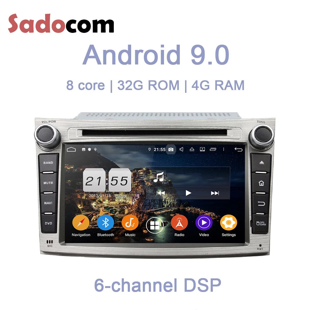 DSP Android 9 0 4 Гб ОЗУ 8 ядер автомобильный DVD плеер GPS Glonass карта радио wifi Bluetooth для Subaru