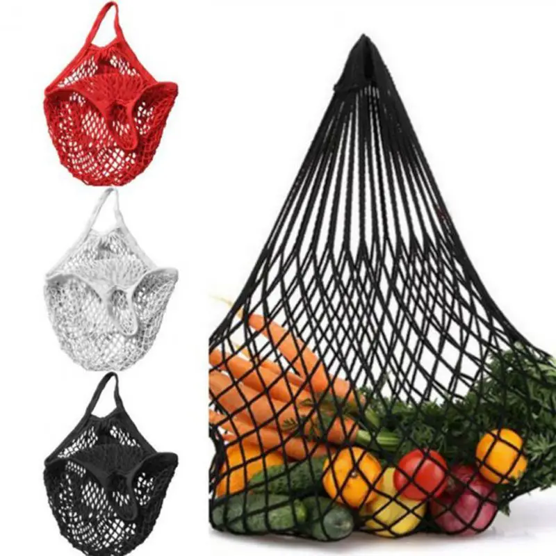 

2021 Mesh Shopping Bag Reusable String Fruit Storage Handbag Closet Organizer Space Saver Organizer Closet Organizer