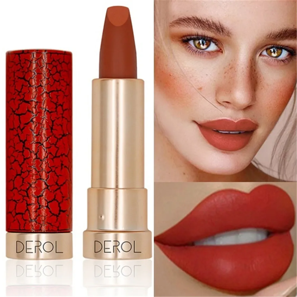 Новинка водостойкая губная помада телесного цвета матовая бархатная Глянцевая