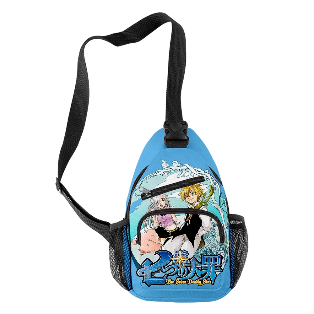 

Fashion The Seven Deadly Sins 3D Merch Shoulder Bag Crossbody Outdoor Sports One Shoulder Chest Daily Canvas Crossbody Anime Bag