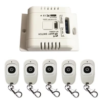 433mhz radio frequency universal wireless remote control ac 220v 10 amp 2200w 1ch relay for garagelighting automation keychain