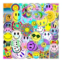 10/30/50PCS Cartoon Smiley Stickers DIY Skateboard Guitar Laptop Graffiti Motorcycle Skateboard Waterproof Decal Sticker Kid Toy
