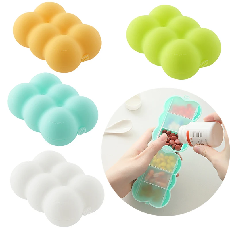 

Водонепроницаемый контейнер для таблеток, 6 отделений, контейнер для лекарств, держатель для бутылок, разделитель для еженедельного планше...