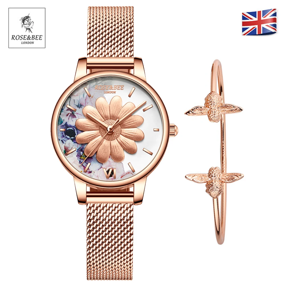 Фото Роза & пчела Новый Топ бренд дизайн модные милые наручные часы девушки японские