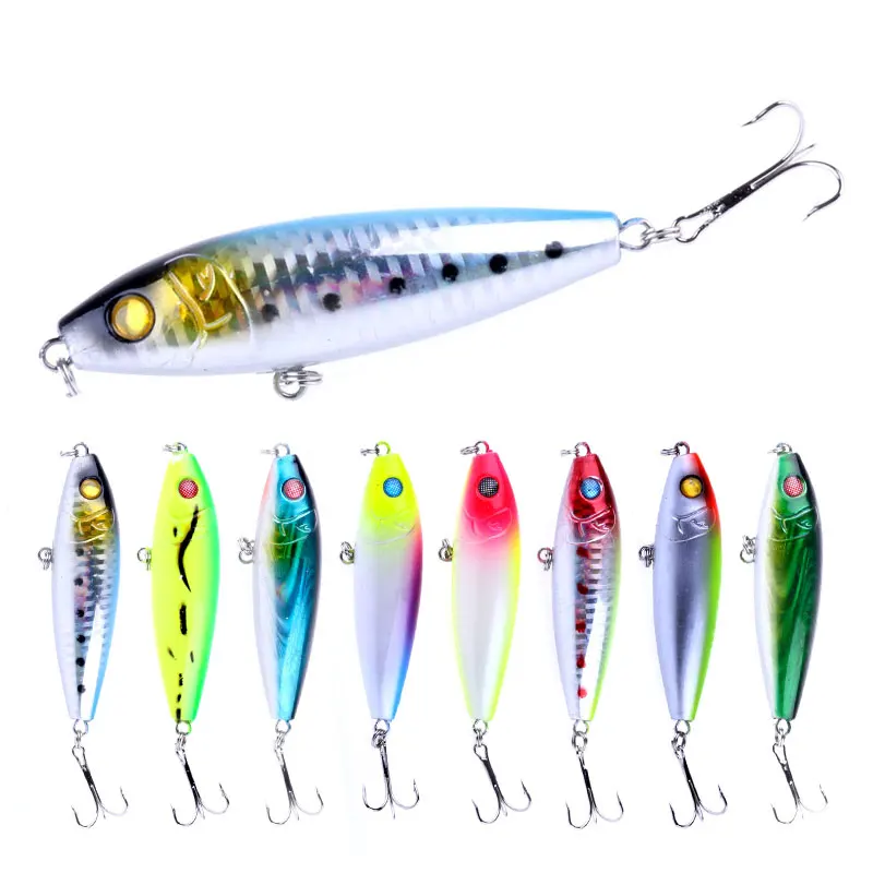 1 шт. Topwater плавающая приманка для рыбалки Карандаш 80 мм 12 г рыболовные приманки