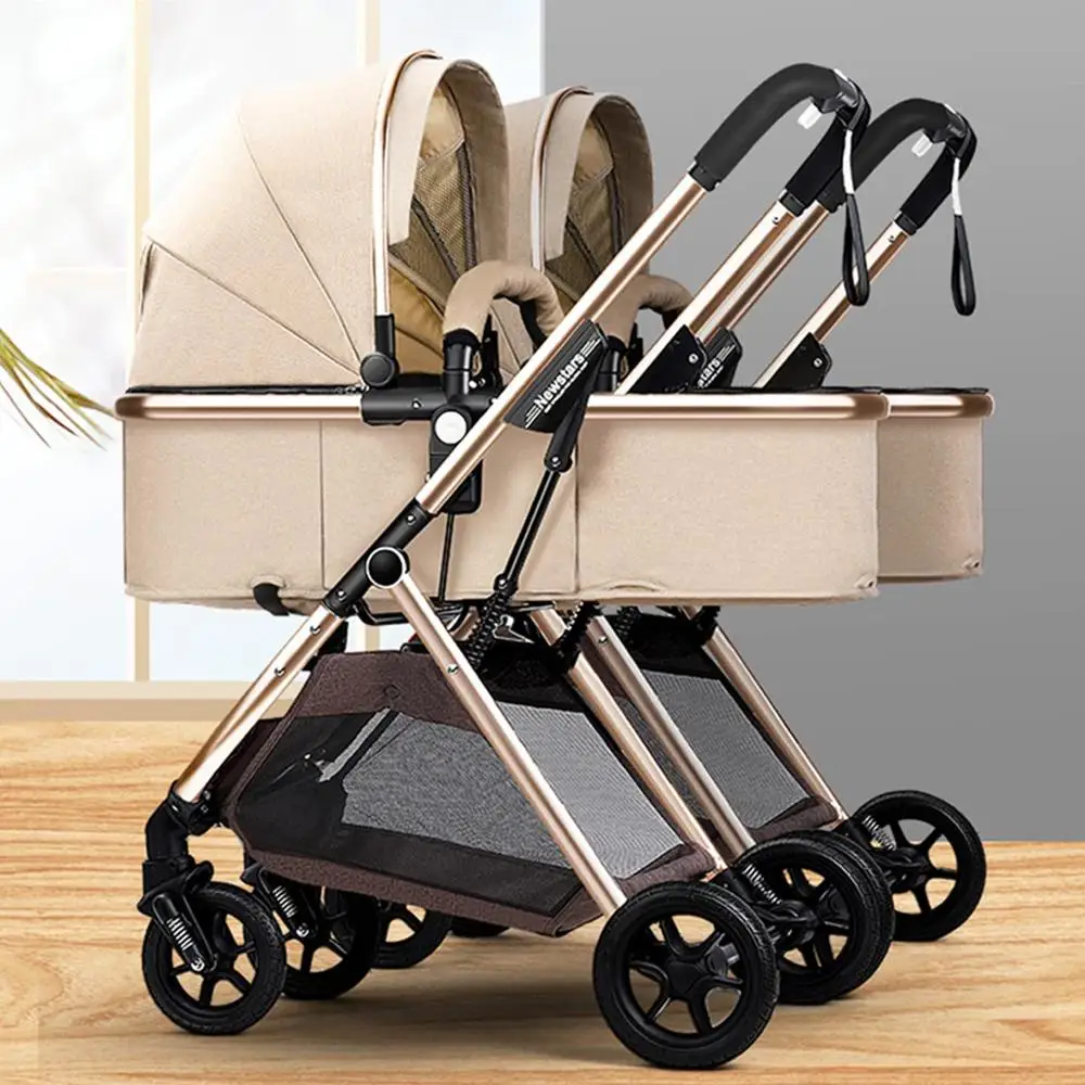 Двойные детские коляски могут сидеть и откидываться быть съемные светильник