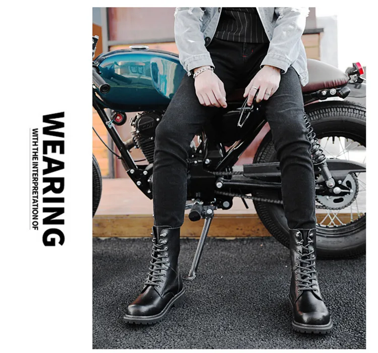 Мужские военные ботинки больших размеров 38-48 рабочая обувь ковбойские армейские ботинки мужские черные кожаные рабочие ботинки мужские ботинки chaussure homme PINSV