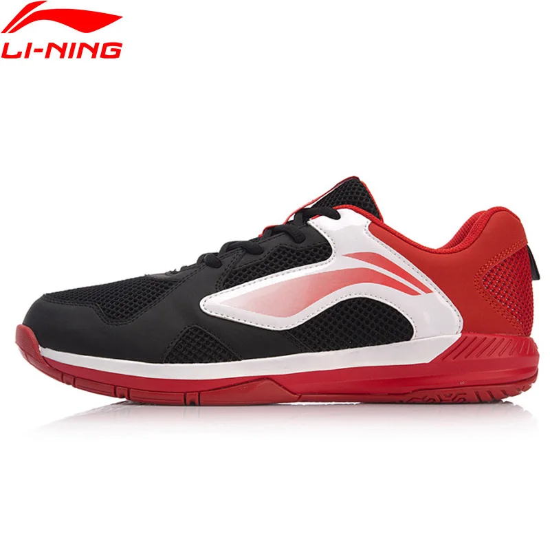 Туфли Li-Ning мужские для бадминтона, дышащая Спортивная нескользящая обувь, с подкладкой, AYTN051-1