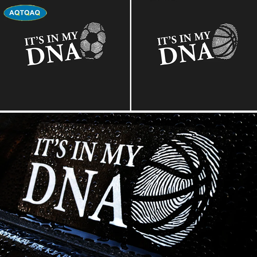 

1Pcs Car Sticker Football Basketball It's In My DNA Vinyl Auto Decal Laptop Window Automobile Tuning Car Styling