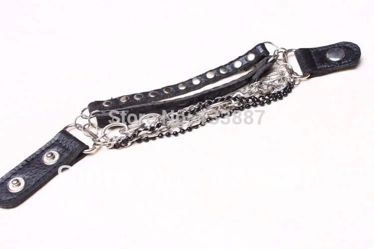 Многослойный кожаный браслет с дизайном Голливуда кожаные браслеты-гвоздики в