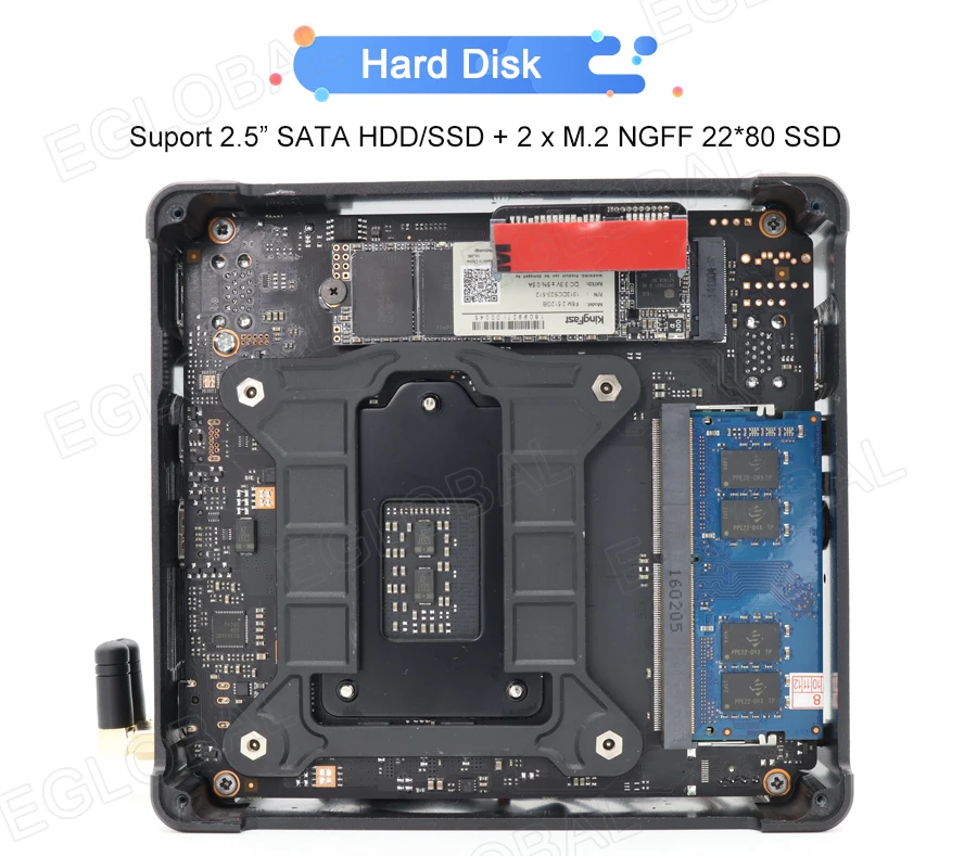 EGLOBAL S200 вентилятор мини ПК Intel I5/I7/I9 процессор Mini-DP Поддержка 32 Гб DDR4 настольный компьютер
