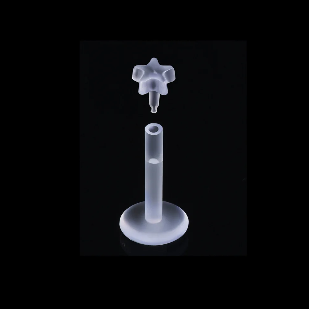 2 шт прозрачное мягкое невидимое кольцо для козелка тела с шариком носовое ушей