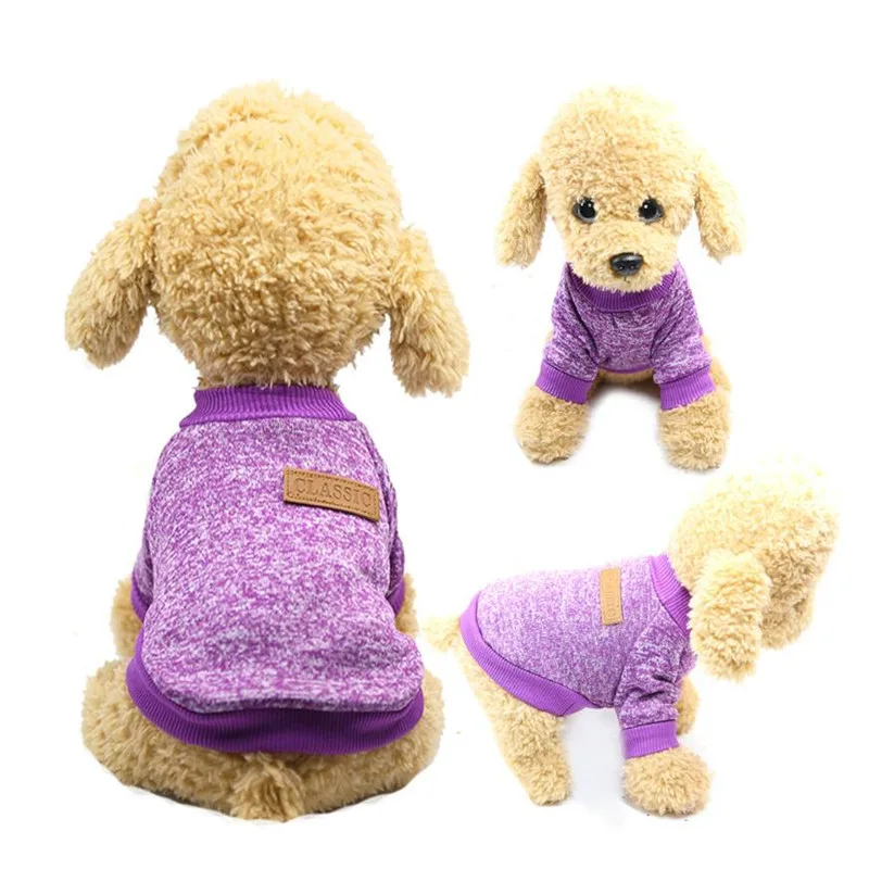 Классическая теплая одежда для собак домашних животных и щенков куртка свитер