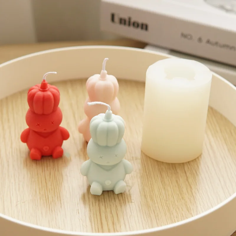 

Изготовление свечей на Хэллоуин, тыква, Мужская силиконовая искусственная форма для мыла из смолы, аксессуары для домашнего декора