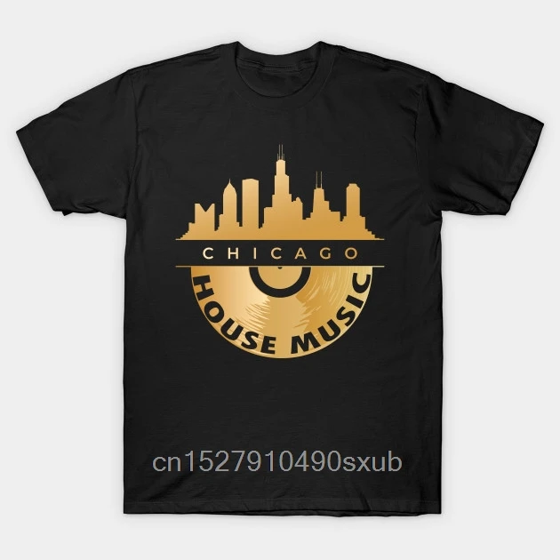 Мужская мода 2020 стильная футболка Chicago House Music мужская повседневная с принтом