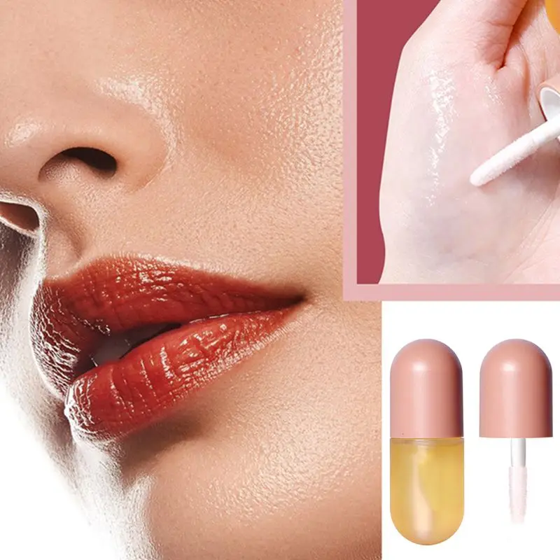 

5ml Lip Enhancer Plumper Oil Serum Ginger Vitamin Moisturizing Fine Line Essence Q1QD